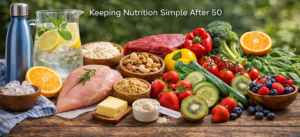 Examples of protein foods including chicken, beef, eggs, beans and nuts